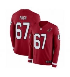 Men's Nike Arizona Cardinals #67 Justin Pugh Limited Red Therma Long Sleeve NFL Jersey