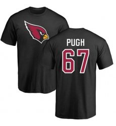 NFL Nike Arizona Cardinals #67 Justin Pugh Black Name & Number Logo T-Shirt