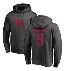 NFL Nike Arizona Cardinals #9 Sam Bradford Ash One Color Pullover Hoodie