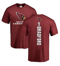 NFL Nike Arizona Cardinals #9 Sam Bradford Maroon Backer T-Shirt