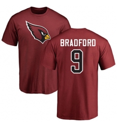 NFL Nike Arizona Cardinals #9 Sam Bradford Maroon Name & Number Logo Personalized T-Shirt