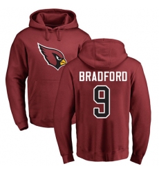 NFL Nike Arizona Cardinals #9 Sam Bradford Maroon Name & Number Logo Pullover Hoodie