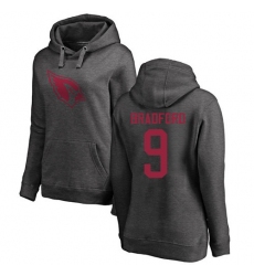 NFL Women's Nike Arizona Cardinals #9 Sam Bradford Ash One Color Pullover Hoodie