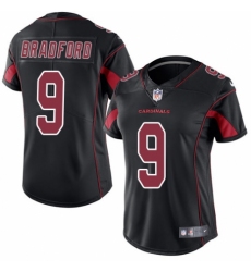 Women's Nike Arizona Cardinals #9 Sam Bradford Limited Black Rush Vapor Untouchable NFL Jersey
