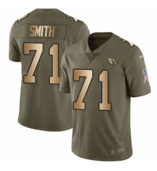 Youth Nike Arizona Cardinals #71 Andre Smith Limited Olive/Gold 2017 Salute to Service NFL Jersey