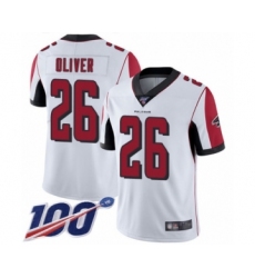 Youth Atlanta Falcons #26 Isaiah Oliver White Vapor Untouchable Limited Player 100th Season Football Jersey