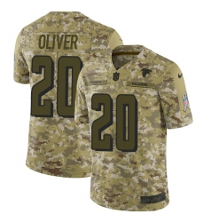 Youth Nike Atlanta Falcons #20 Isaiah Oliver Limited Camo 2018 Salute to Service NFL Jersey