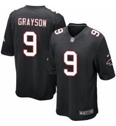 Men's Nike Atlanta Falcons #9 Garrett Grayson Game Black Alternate NFL Jersey
