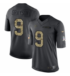 Youth Nike Atlanta Falcons #9 Garrett Grayson Limited Black 2016 Salute to Service NFL Jersey