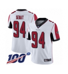Men's Atlanta Falcons #94 Deadrin Senat White Vapor Untouchable Limited Player 100th Season Football Jersey