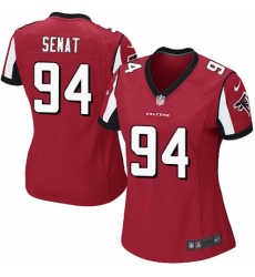 Women's Nike Atlanta Falcons #94 Deadrin Senat Game Red Team Color NFL Jersey