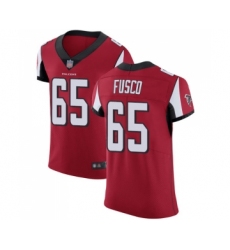Men's Atlanta Falcons #65 Brandon Fusco Red Team Color Vapor Untouchable Elite Player Football Jersey