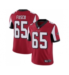 Men's Atlanta Falcons #65 Brandon Fusco Red Team Color Vapor Untouchable Limited Player Football Jersey