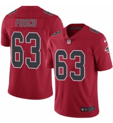 Men's Nike Atlanta Falcons #63 Brandon Fusco Limited Red Rush Vapor Untouchable NFL Jersey