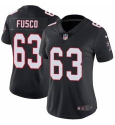 Women's Nike Atlanta Falcons #63 Brandon Fusco Black Alternate Vapor Untouchable Limited Player NFL Jersey