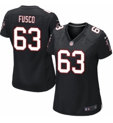 Women's Nike Atlanta Falcons #63 Brandon Fusco Game Black Alternate NFL Jersey