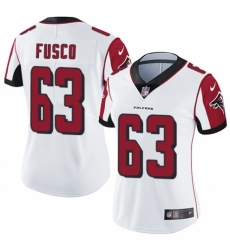 Women's Nike Atlanta Falcons #63 Brandon Fusco White Vapor Untouchable Limited Player NFL Jersey