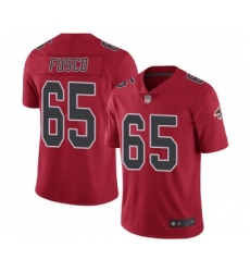 Youth Atlanta Falcons #65 Brandon Fusco Limited Red Rush Vapor Untouchable Football Jersey