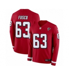 Youth Nike Atlanta Falcons #63 Brandon Fusco Limited Red Therma Long Sleeve NFL Jersey