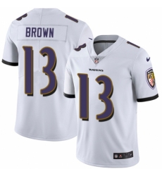 Youth Nike Baltimore Ravens #13 John Brown White Vapor Untouchable Elite Player NFL Jersey