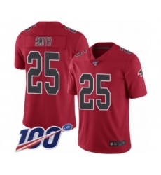 Men's Atlanta Falcons #25 Ito Smith Limited Red Rush Vapor Untouchable 100th Season Football Jersey
