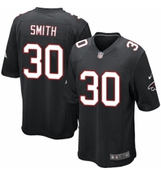 Men's Nike Atlanta Falcons #30 Ito Smith Game Black Alternate NFL Jersey