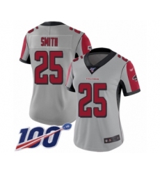 Women's Atlanta Falcons #25 Ito Smith Limited Silver Inverted Legend 100th Season Football Jersey