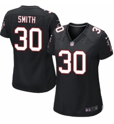 Women's Nike Atlanta Falcons #30 Ito Smith Game Black Alternate NFL Jersey