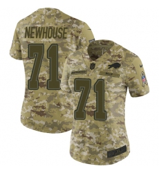 Women's Nike Buffalo Bills #71 Marshall Newhouse Limited Camo 2018 Salute to Service NFL Jersey