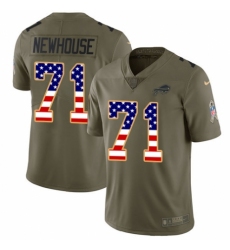 Youth Nike Buffalo Bills #71 Marshall Newhouse Limited Olive/USA Flag 2017 Salute to Service NFL Jersey