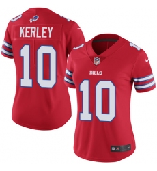 Women's Nike Buffalo Bills #10 Jeremy Kerley Limited Red Rush Vapor Untouchable NFL Jersey