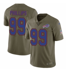 Youth Nike Buffalo Bills #99 Harrison Phillips Limited Olive 2017 Salute to Service NFL Jersey