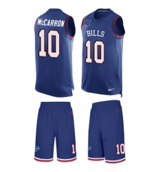 Men's Nike Buffalo Bills #10 AJ McCarron Limited Royal Blue Tank Top Suit NFL Jersey