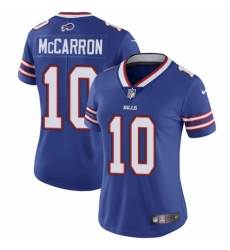 Women's Nike Buffalo Bills #10 AJ McCarron Royal Blue Team Color Vapor Untouchable Elite Player NFL Jersey