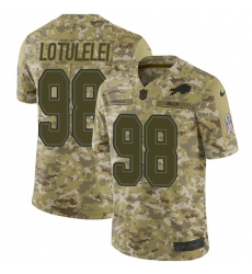 Men's Nike Buffalo Bills #98 Star Lotulelei Limited Camo 2018 Salute to Service NFL Jersey