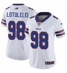 Women's Nike Buffalo Bills #98 Star Lotulelei White Vapor Untouchable Limited Player NFL Jersey