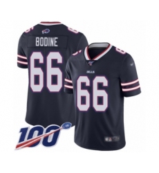 Men's Buffalo Bills #66 Russell Bodine Limited Navy Blue Inverted Legend 100th Season Football Jersey