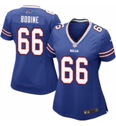 Women's Nike Buffalo Bills #66 Russell Bodine Game Royal Blue Team Color NFL Jersey