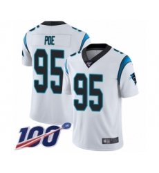 Men's Carolina Panthers #95 Dontari Poe White Vapor Untouchable Limited Player 100th Season Football Jersey
