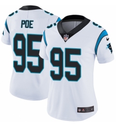 Women's Nike Carolina Panthers #95 Dontari Poe White Vapor Untouchable Elite Player NFL Jersey