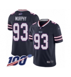 Youth Buffalo Bills #93 Trent Murphy Limited Navy Blue Inverted Legend 100th Season Football Jersey