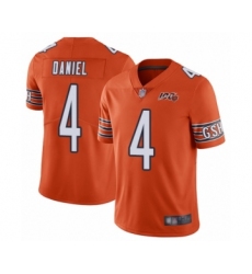 Men's Chicago Bears #4 Chase Daniel Orange Alternate 100th Season Limited Football Jersey