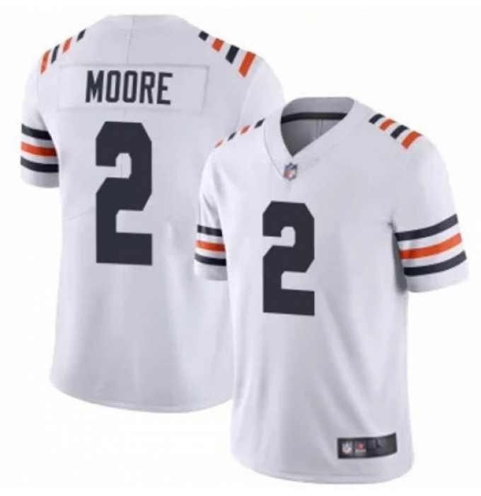 Youth Chicago Bears #2 DJ Moore White Vapor Limited Stitched Jersey