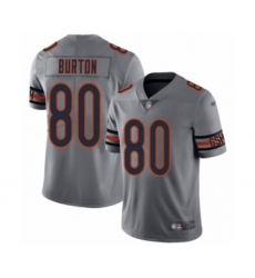 Youth Chicago Bears #80 Trey Burton Limited Silver Inverted Legend Football Jersey