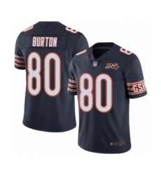 Youth Chicago Bears #80 Trey Burton Navy Blue Team Color 100th Season Limited Football Jersey