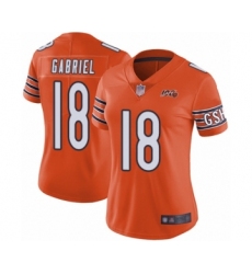 Women's Chicago Bears #18 Taylor Gabriel Orange Alternate 100th Season Limited Football Jersey