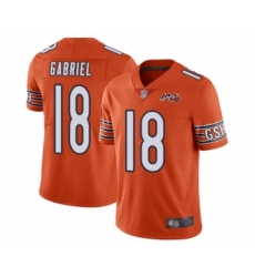 Youth Chicago Bears #18 Taylor Gabriel Orange Alternate 100th Season Limited Football Jersey