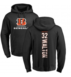 NFL Nike Cincinnati Bengals #32 Mark Walton Black Backer Pullover Hoodie
