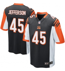 Men's Nike Cincinnati Bengals #45 Malik Jefferson Game Black Team Color NFL Jersey