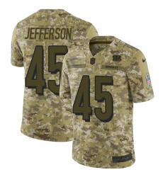 Men's Nike Cincinnati Bengals #45 Malik Jefferson Limited Camo 2018 Salute to Service NFL Jersey